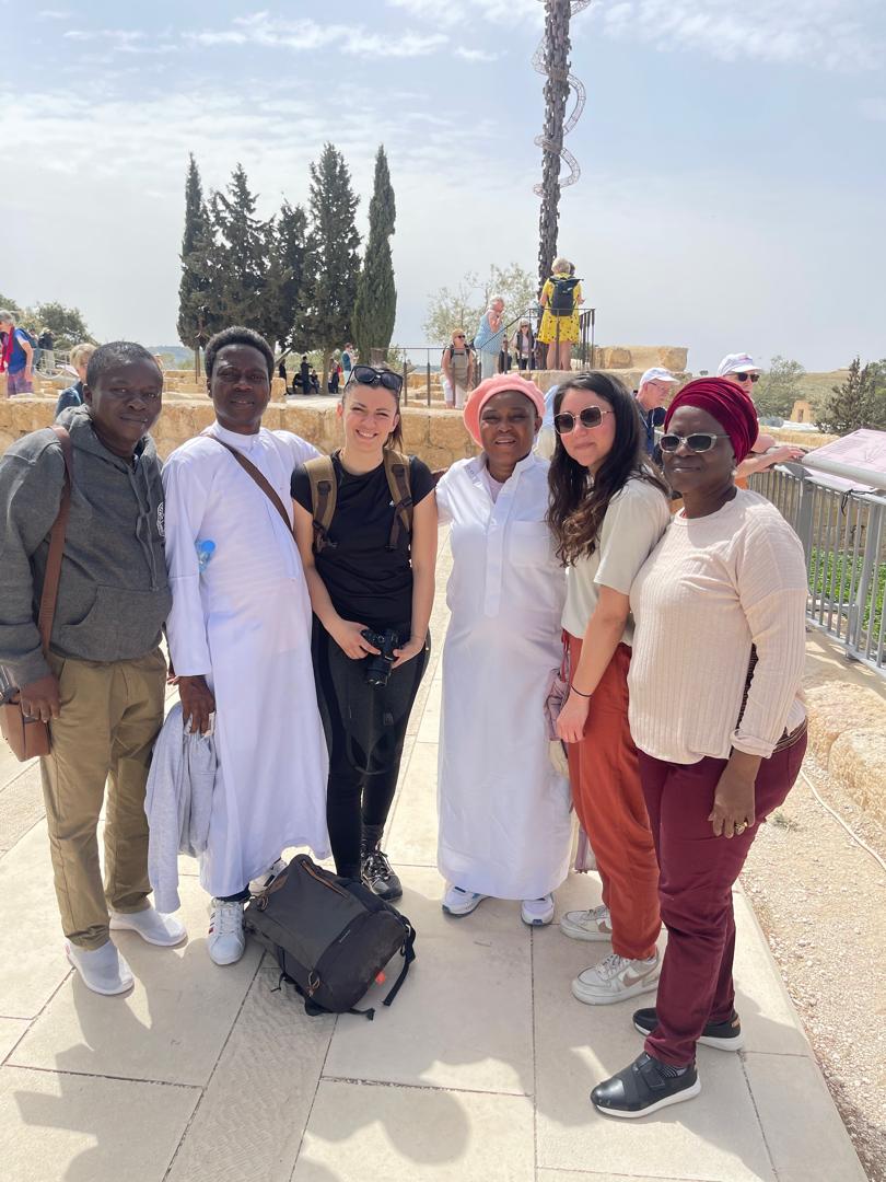 Pilgrims at a holy site